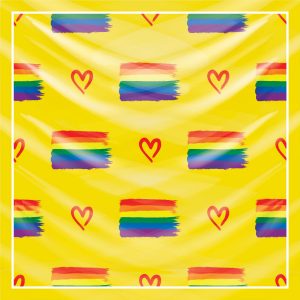 khăn bandana lụa silk họa tiết graffiti - Lgbt - mã 01 36