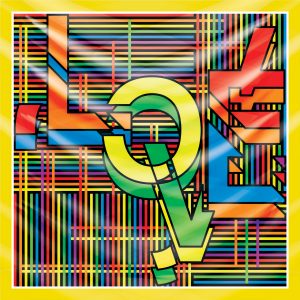 khăn bandana lụa silk họa tiết graffiti - Lgbt - mã 08 36