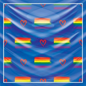 khăn bandana lụa silk họa tiết graffiti - Lgbt - mã 01 38