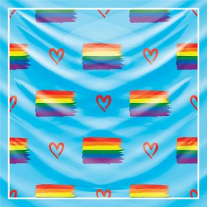 khăn bandana lụa silk họa tiết graffiti - Lgbt - mã 01 40