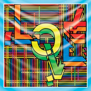 khăn bandana lụa silk họa tiết graffiti - Lgbt - mã 08 40