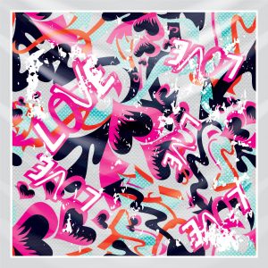 khăn bandana lụa silk họa tiết graffiti - Lgbt - mã 12 42