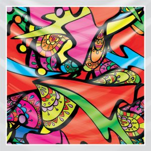 khăn bandana lụa silk họa tiết graffiti - Lgbt - mã 04 42