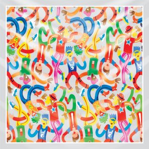 khăn bandana lụa silk họa tiết graffiti - Lgbt - mã 07 42