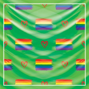 khăn bandana lụa silk họa tiết graffiti - Lgbt - mã 01 44