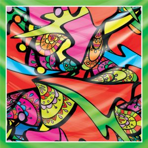 khăn bandana lụa silk họa tiết graffiti - Lgbt - mã 04 44