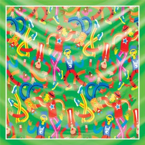 khăn bandana lụa silk họa tiết graffiti - Lgbt - mã 07 44