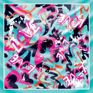 khăn bandana lụa silk họa tiết graffiti - Lgbt - mã 12 46