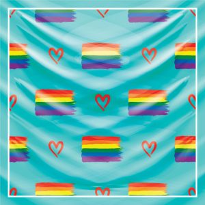 khăn bandana lụa silk họa tiết graffiti - Lgbt - mã 01 46