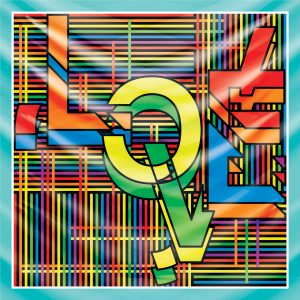 khăn bandana lụa silk họa tiết graffiti - Lgbt - mã 08 46