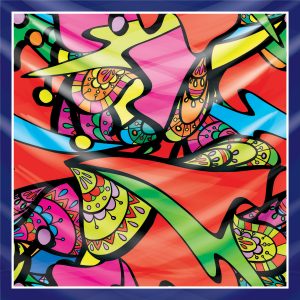 khăn bandana lụa silk họa tiết graffiti - Lgbt - mã 04 48