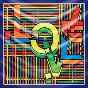 khăn bandana lụa silk họa tiết graffiti - Lgbt - mã 08 48