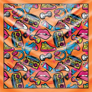 khăn bandana lụa silk họa tiết Graffiti - Music - mã 02 19 khăn bandana lụa silk họa tiết Graffiti - Music - mã 02 18