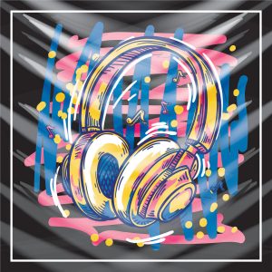 khăn bandana lụa silk họa tiết Graffiti - Music - mã 07 21 khăn bandana lụa silk họa tiết Graffiti - Music - mã 07 20