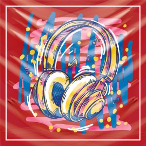 khăn bandana lụa silk họa tiết Graffiti - Music - mã 07 23 khăn bandana lụa silk họa tiết Graffiti - Music - mã 07 22