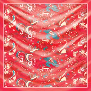 khăn bandana lụa silk họa tiết Graffiti - Music - mã 04 25 khăn bandana lụa silk họa tiết Graffiti - Music - mã 04 24