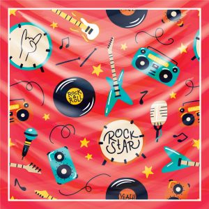 khăn bandana lụa silk họa tiết Graffiti - Music - mã 09 25 khăn bandana lụa silk họa tiết Graffiti - Music - mã 09 24