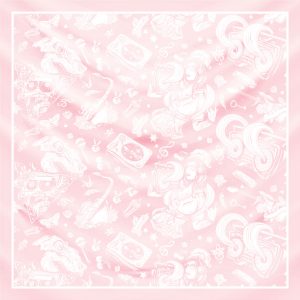 khăn bandana lụa silk họa tiết Graffiti - Music - mã 03 26