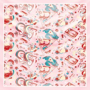 khăn bandana lụa silk họa tiết Graffiti - Music - mã 04 27 khăn bandana lụa silk họa tiết Graffiti - Music - mã 04 26