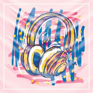 khăn bandana lụa silk họa tiết Graffiti - Music - mã 07 27 khăn bandana lụa silk họa tiết Graffiti - Music - mã 07 26