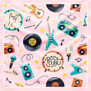 khăn bandana lụa silk họa tiết Graffiti - Music - mã 09 27 khăn bandana lụa silk họa tiết Graffiti - Music - mã 09 26