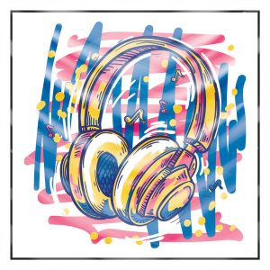 khăn bandana lụa silk họa tiết Graffiti - Music - mã 07 31 khăn bandana lụa silk họa tiết Graffiti - Music - mã 07 30