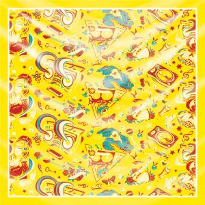 khăn bandana lụa silk họa tiết Graffiti - Music - mã 04 35 khăn bandana lụa silk họa tiết Graffiti - Music - mã 04 34