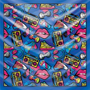 khăn bandana lụa silk họa tiết Graffiti - Music - mã 02 39 khăn bandana lụa silk họa tiết Graffiti - Music - mã 02 38