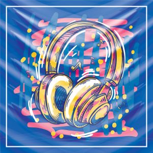 khăn bandana lụa silk họa tiết Graffiti - Music - mã 07 39 khăn bandana lụa silk họa tiết Graffiti - Music - mã 07 38