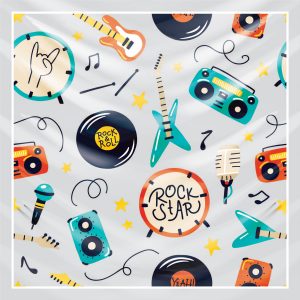 khăn bandana lụa silk họa tiết Graffiti - Music - mã 09 43 khăn bandana lụa silk họa tiết Graffiti - Music - mã 09 42