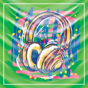 khăn bandana lụa silk họa tiết Graffiti - Music - mã 07 45 khăn bandana lụa silk họa tiết Graffiti - Music - mã 07 44