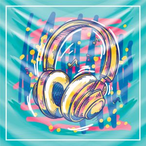 khăn bandana lụa silk họa tiết Graffiti - Music - mã 07 47 khăn bandana lụa silk họa tiết Graffiti - Music - mã 07 46