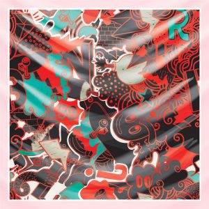 khăn bandana lụa silk họa tiết graffiti - hiphop - Mã 11 34