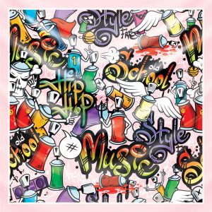 khăn bandana lụa silk họa tiết graffiti - hiphop - Mã 10 34