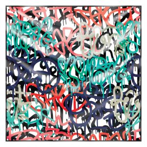 khăn bandana lụa silk họa tiết graffiti - hiphop - Mã 12 36