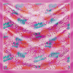 khăn bandana lụa silk họa tiết graffiti - hiphop - Mã 07 38