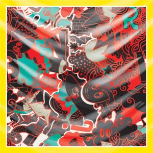 khăn bandana lụa silk họa tiết graffiti - hiphop - Mã 11 40