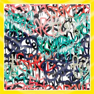 khăn bandana lụa silk họa tiết graffiti - hiphop - Mã 12 40