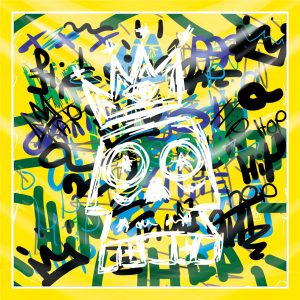 khăn bandana lụa silk họa tiết graffiti - hiphop - Mã 13 40