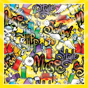 khăn bandana lụa silk họa tiết graffiti - hiphop - Mã 10 40