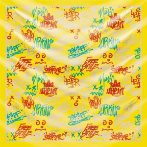 khăn bandana lụa silk họa tiết graffiti - hiphop - Mã 07 42
