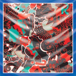 khăn bandana lụa silk họa tiết graffiti - hiphop - Mã 11 44