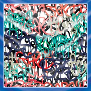 khăn bandana lụa silk họa tiết graffiti - hiphop - Mã 12 44