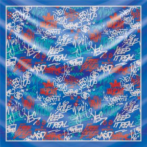 khăn bandana lụa silk họa tiết graffiti - hiphop - Mã 07 44