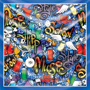 khăn bandana lụa silk họa tiết graffiti - hiphop - Mã 10 44