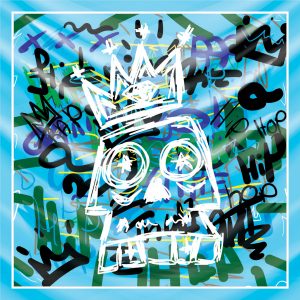 khăn bandana lụa silk họa tiết graffiti - hiphop - Mã 13 46