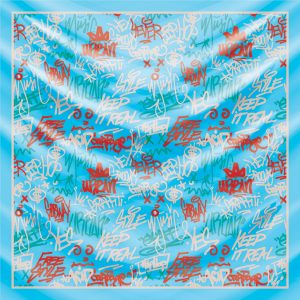 khăn bandana lụa silk họa tiết graffiti - hiphop - Mã 07 46
