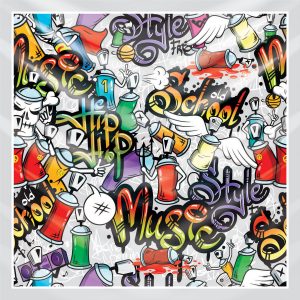 khăn bandana lụa silk họa tiết graffiti - hiphop - Mã 10 48