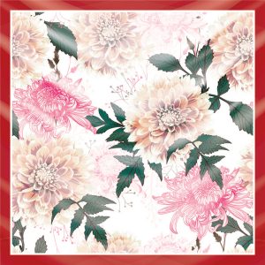 khăn bandana lụa silk họa tiết hoa - Mã 48 22