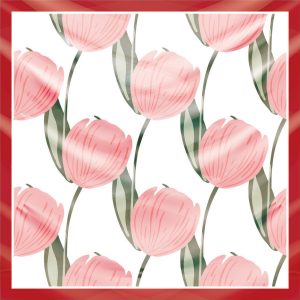 khăn bandana lụa silk họa tiết hoa - Mã 52 22